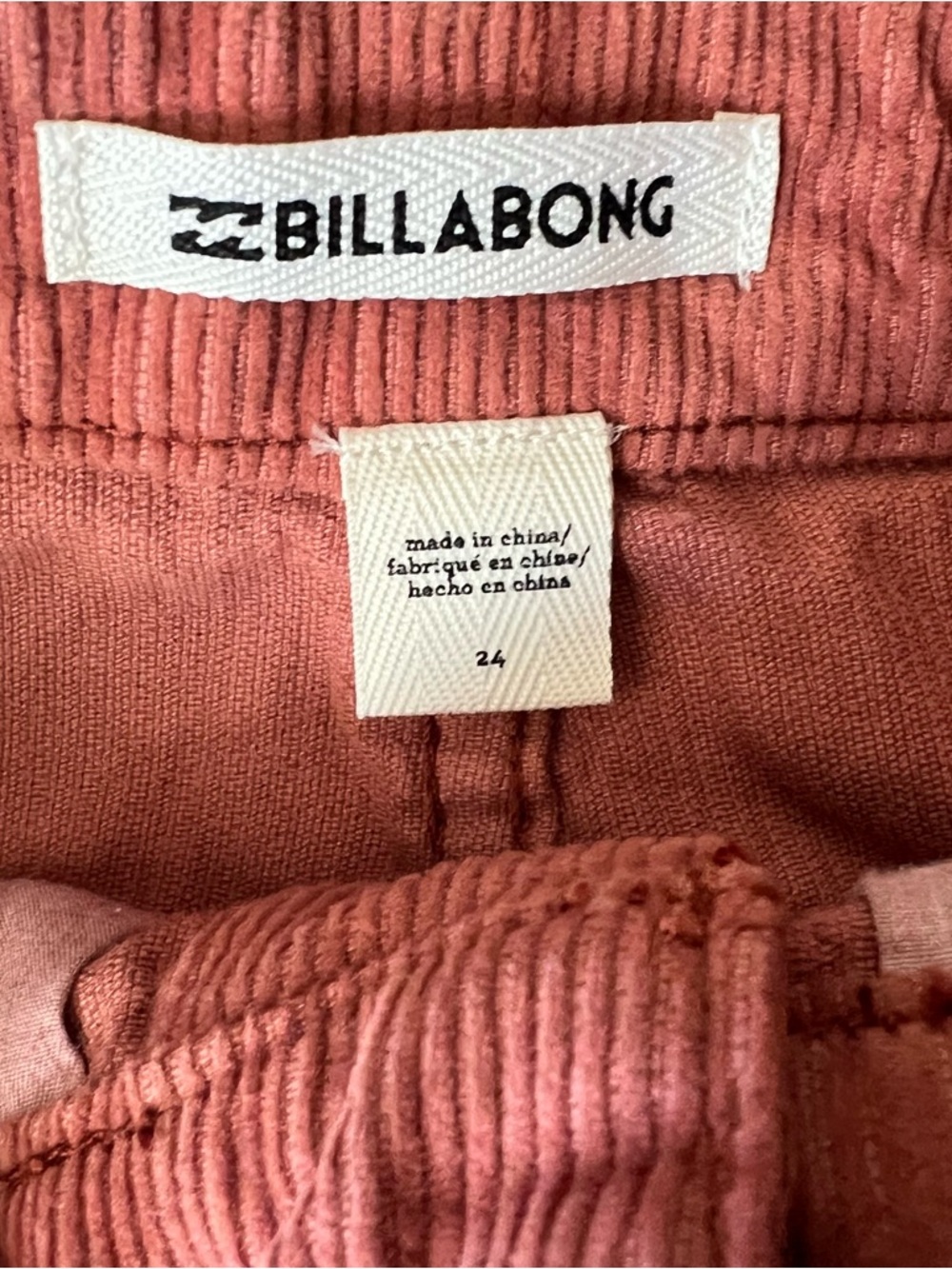 Billabong Orange Corduroy Button-Front Mini Skirt - Picture 3 of 6
